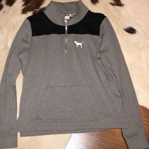 PINK half zip up sweater